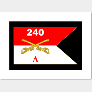 Alpha Troop, 240th Cavalry Regiment - Guidon Posters and Art